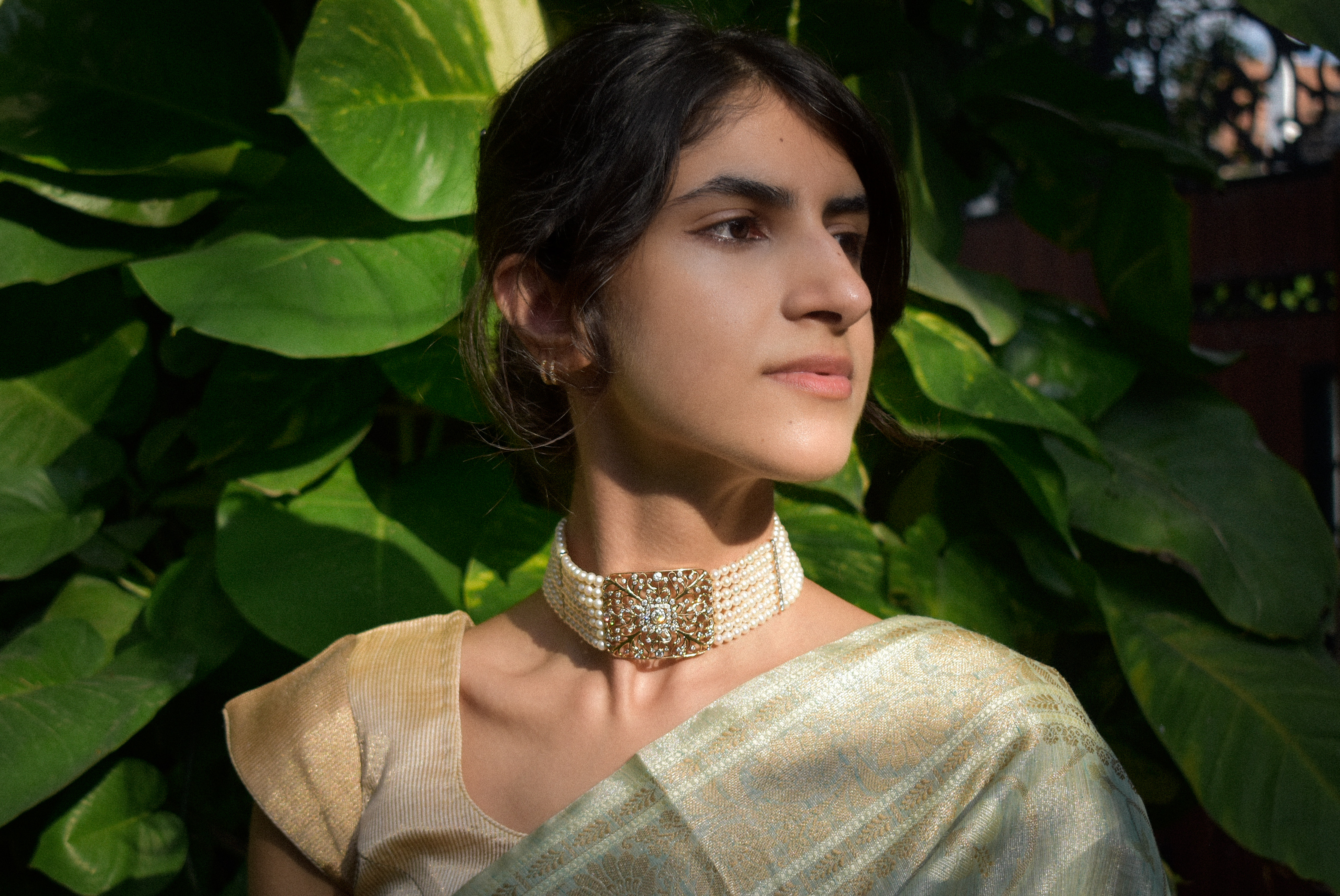 Floral Diamond Choker